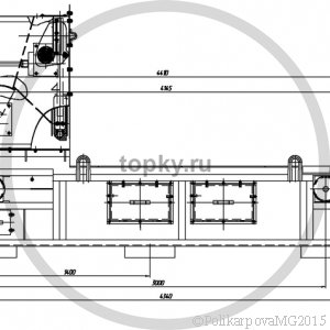 Топка ТЛПХ 1,1/3,0. Чертеж