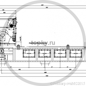 Топка ТЛПХ 1,4/4,0. Чертеж