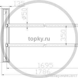 Шурующая планка 1,45. Чертеж